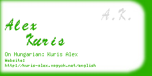 alex kuris business card